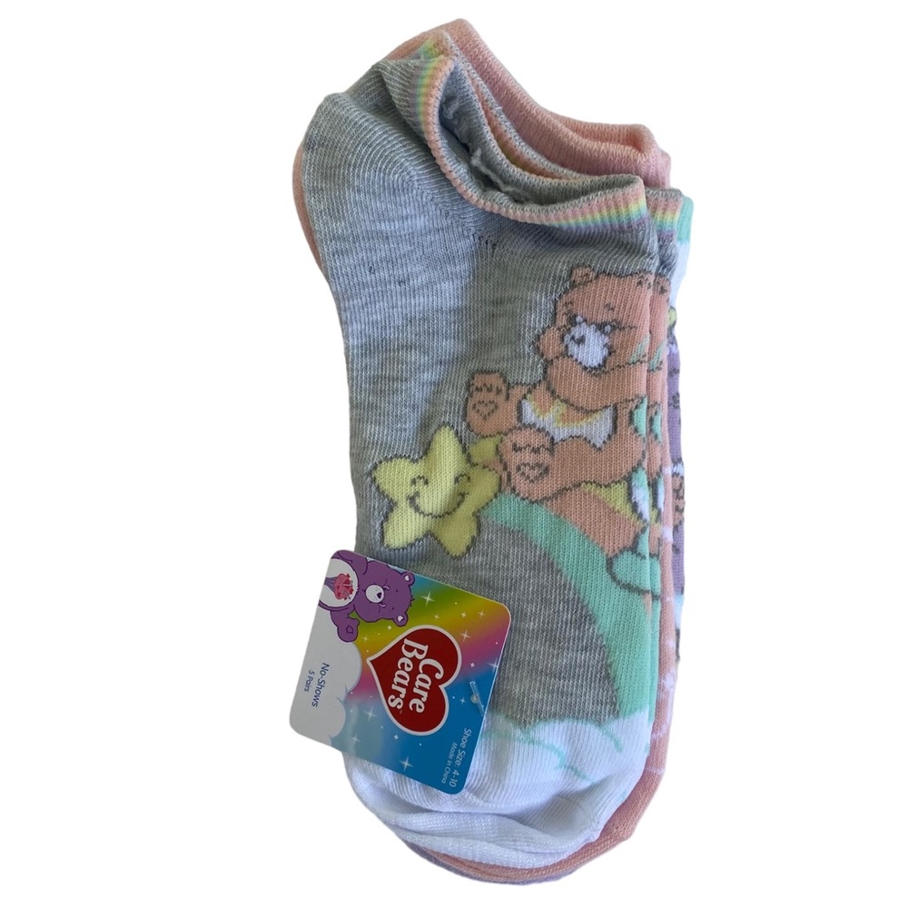 ✨ 🐻 Care Bears No- Show Colorful Socks— 5 Pack 💖 NWT kawaii style